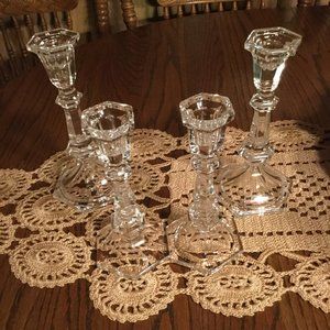 Four Lead Crystal (Lenox I Believe) Candelabra